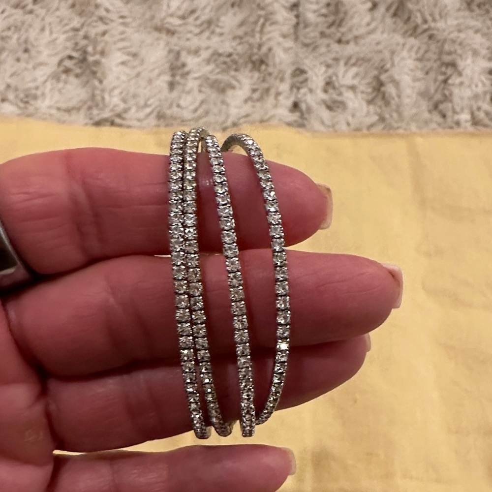 Elegant Silver Bangle Set